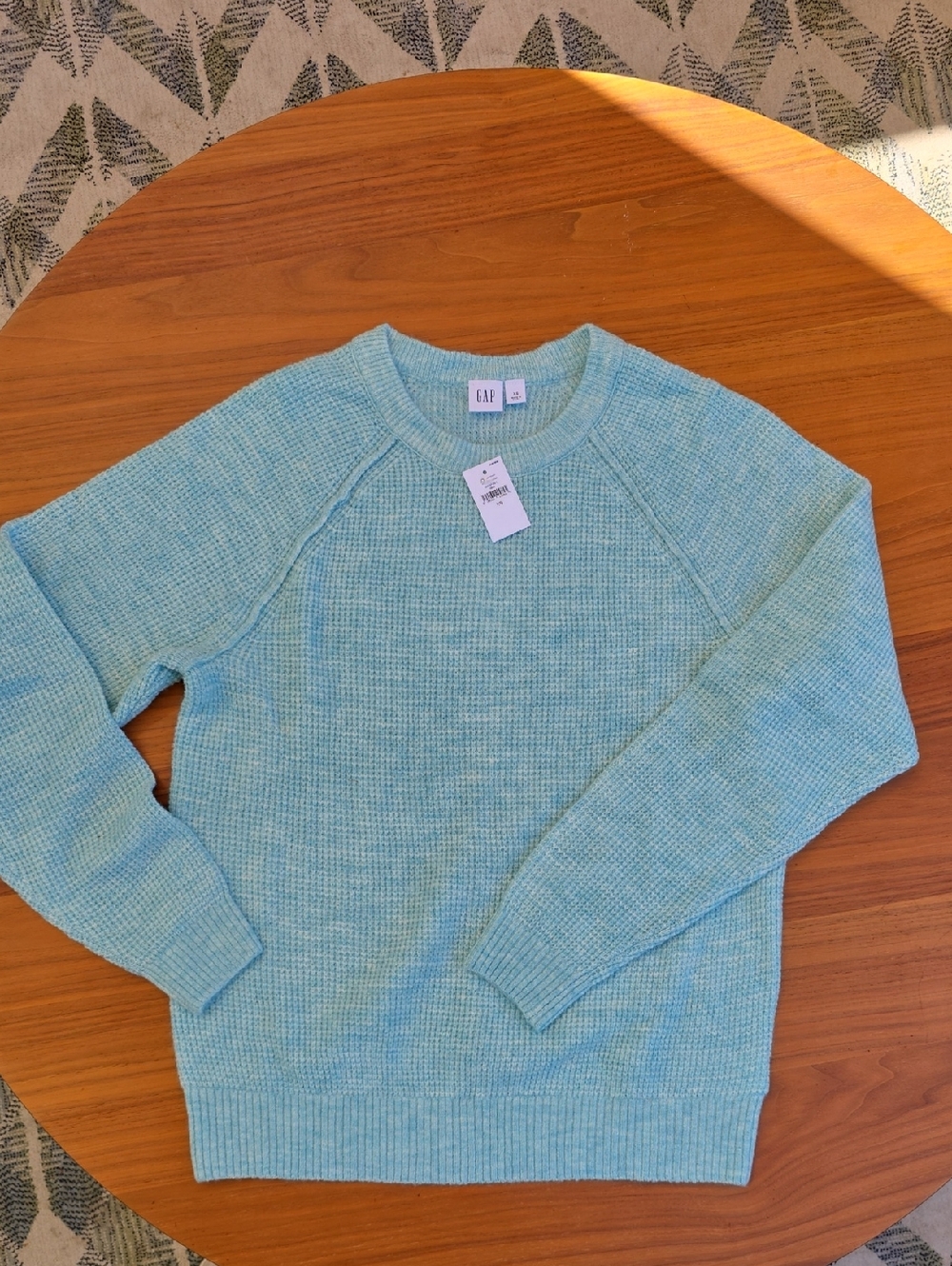 GAP Women's Aqua Crewneck Sweater
